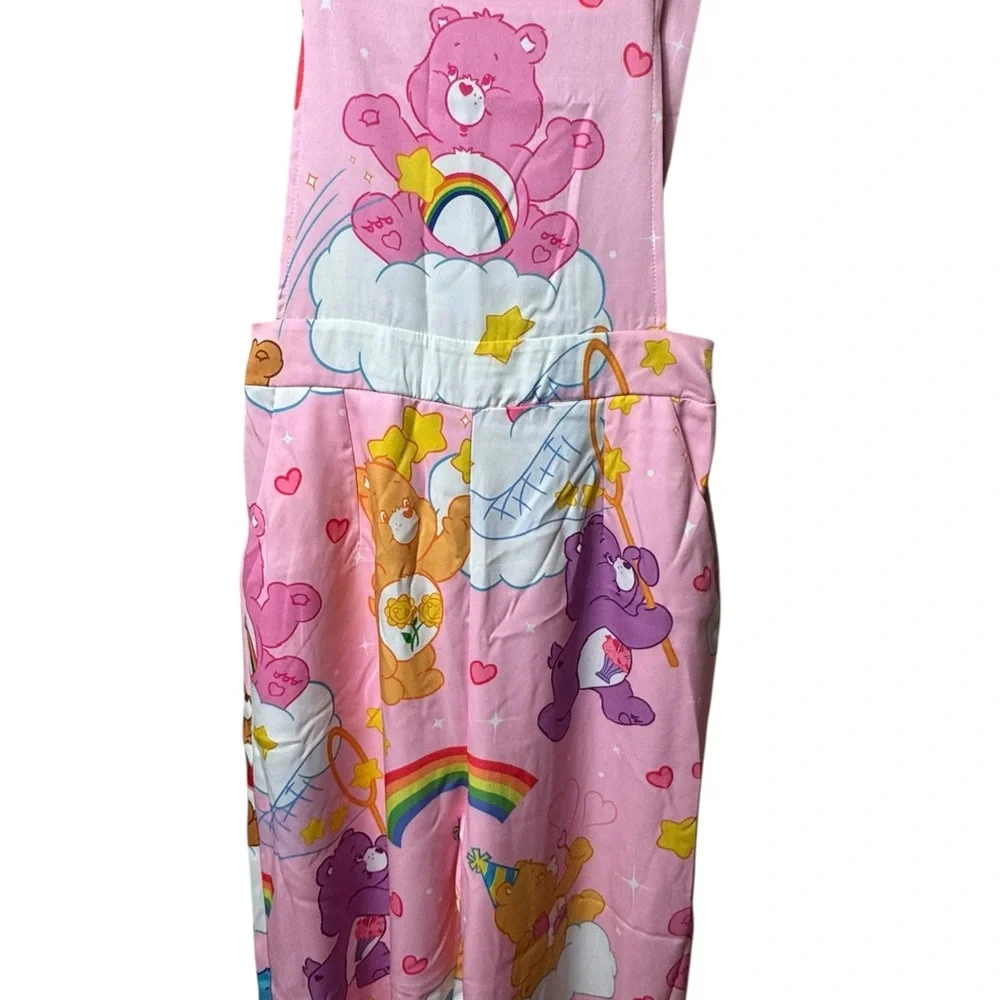 ROMWE Pink Care Bears‎ Kids Overalls